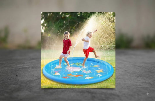 Kids Outdoor Water Splash Pad & Sprinkler Play Mat