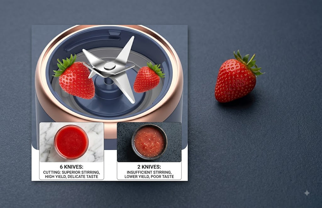 Portable USB Rechargeable Mini Juice Blender for Smoothies & Shakes