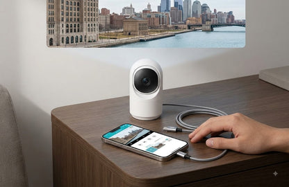 GENZEE 4K WiFi Smart Security Camera - Remote Monitoring, PTZ, Two-Way Audio