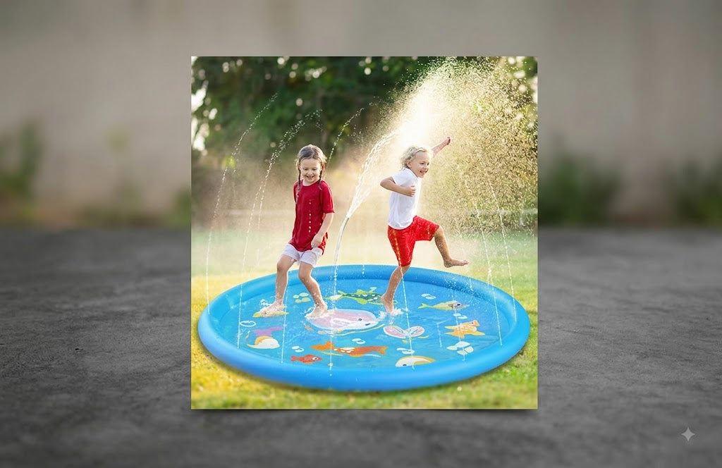 Kids Outdoor Water Splash Pad & Sprinkler Play Mat