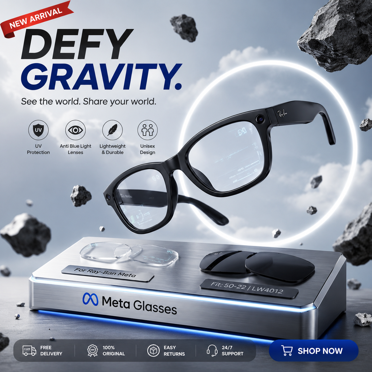 Meta Smart Glasses – Smart Technology, Stylish Look & Hands-Free Experience 😎✨