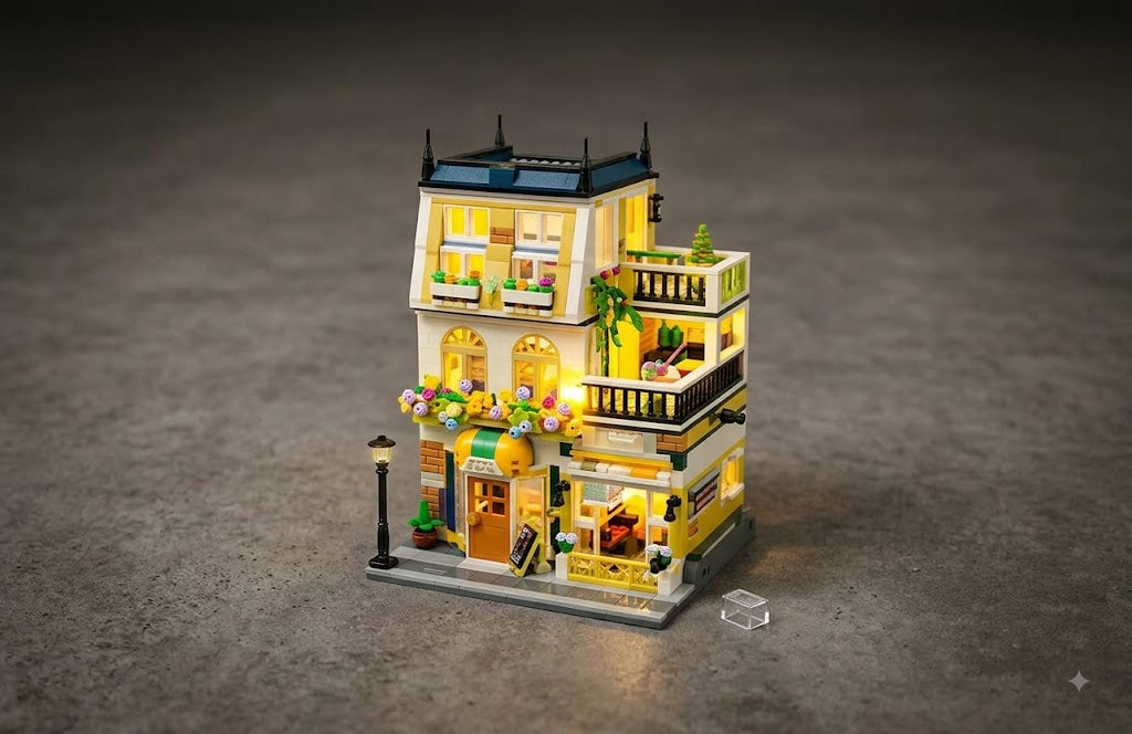 DIY Miniature Glowing Architecture Building Blocks Set