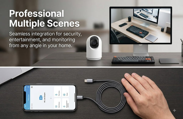 GENZEE 4K WiFi Smart Security Camera - Remote Monitoring, PTZ, Two-Way Audio