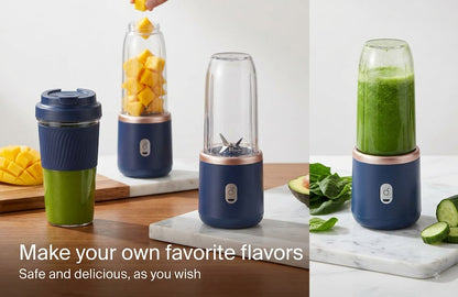 Portable USB Rechargeable Mini Juice Blender for Smoothies & Shakes