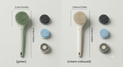 Electric Silicone Body Scrubber - Rechargeable Waterproof Shower Brush