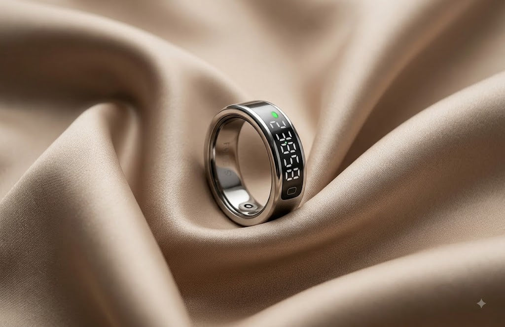 GENZEE Smart Health Ring - Fitness Tracker, Steps, Calories & Time Display
