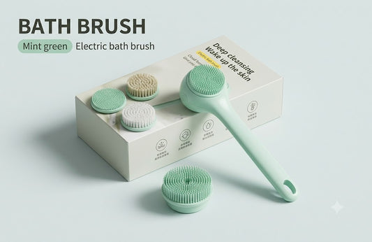 Electric Silicone Body Scrubber - Rechargeable Waterproof Shower Brush