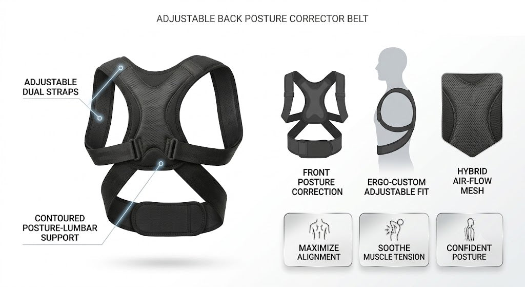 Adjustable Back Posture Corrector Belt | Say Goodbye to Slouching