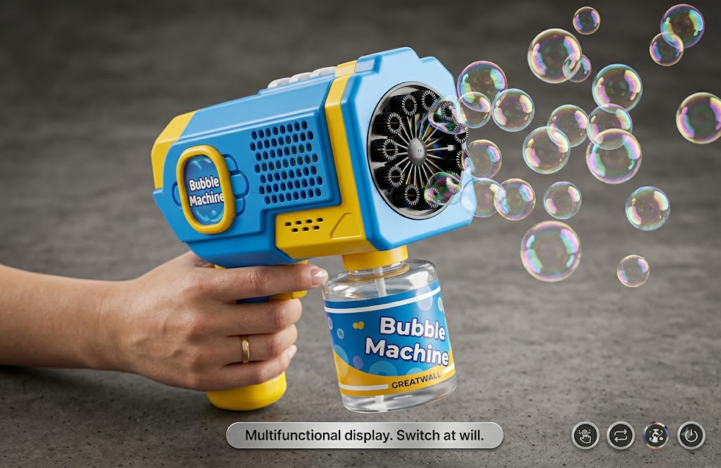 Automatic Electric Bubble Gun Machine for Kids