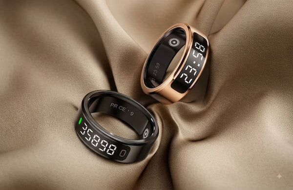 GENZEE Smart Health Ring - Fitness Tracker, Steps, Calories & Time Display
