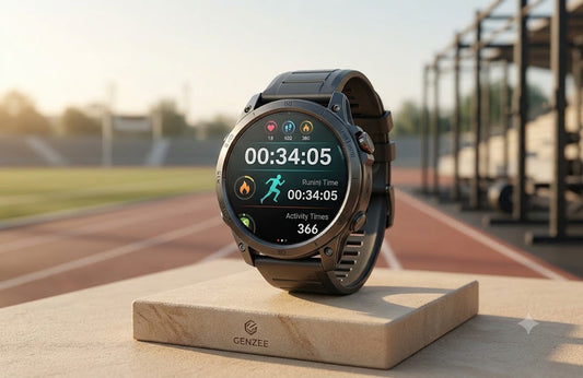 GENZEE Pro Sports Fitness Smartwatch - GPS Tracker, Heart Rate & 7-Day Battery