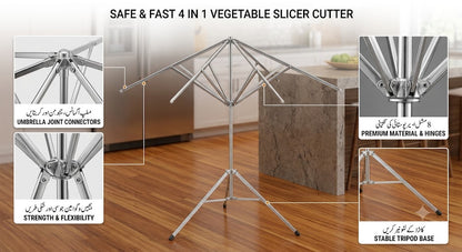 8-Arm Foldable Octopus Clothes Drying Rack - Space Saving Indoor & Outdoor