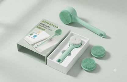 Electric Silicone Body Scrubber - Rechargeable Waterproof Shower Brush