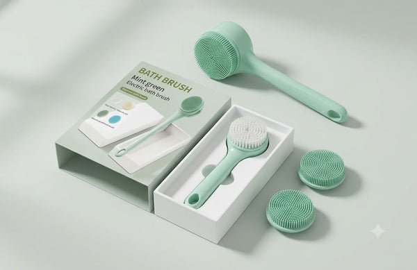 Electric Silicone Body Scrubber - Rechargeable Waterproof Shower Brush