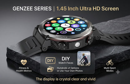 GENZEE Pro Sports Fitness Smartwatch - GPS Tracker, Heart Rate & 7-Day Battery