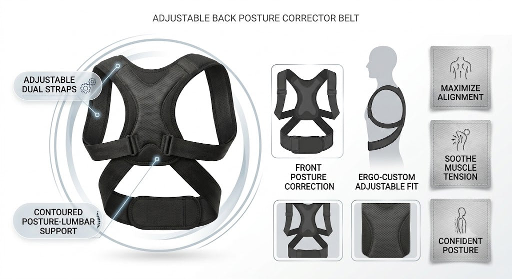 Adjustable Back Posture Corrector Belt | Say Goodbye to Slouching